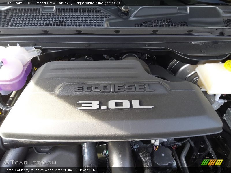Bright White / Indigo/Sea Salt 2022 Ram 1500 Limited Crew Cab 4x4