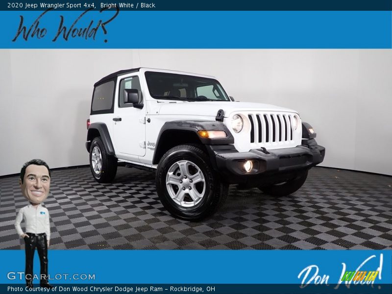 Bright White / Black 2020 Jeep Wrangler Sport 4x4
