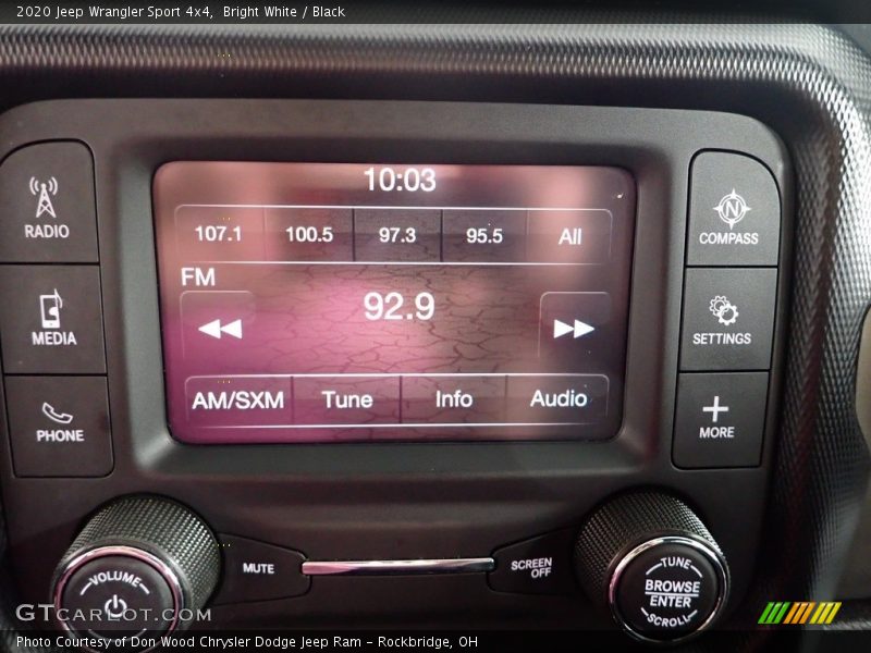 Bright White / Black 2020 Jeep Wrangler Sport 4x4