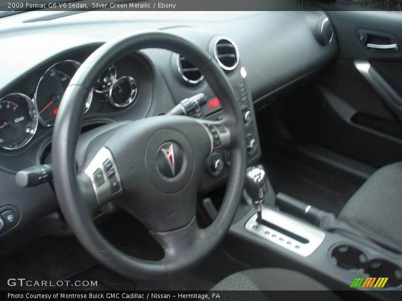 Silver Green Metallic / Ebony 2009 Pontiac G6 V6 Sedan