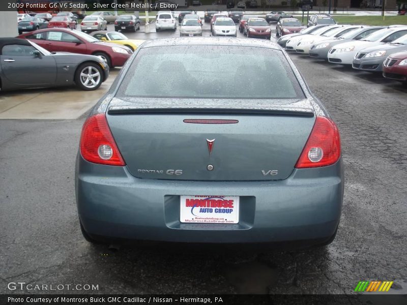 Silver Green Metallic / Ebony 2009 Pontiac G6 V6 Sedan