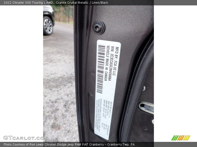 Granite Crystal Metallic / Linen/Black 2022 Chrysler 300 Touring L AWD