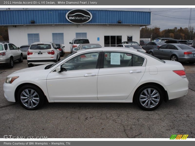 White Diamond Pearl / Ivory 2011 Honda Accord EX-L V6 Sedan