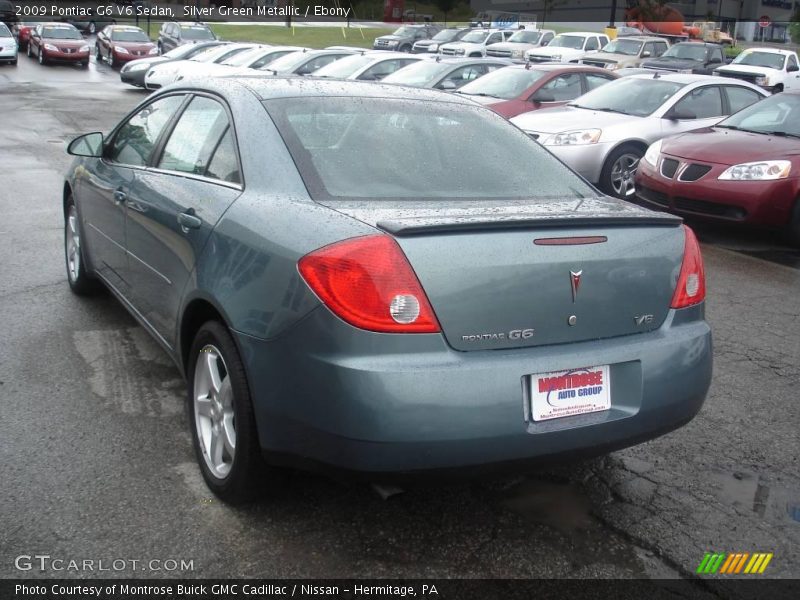 Silver Green Metallic / Ebony 2009 Pontiac G6 V6 Sedan