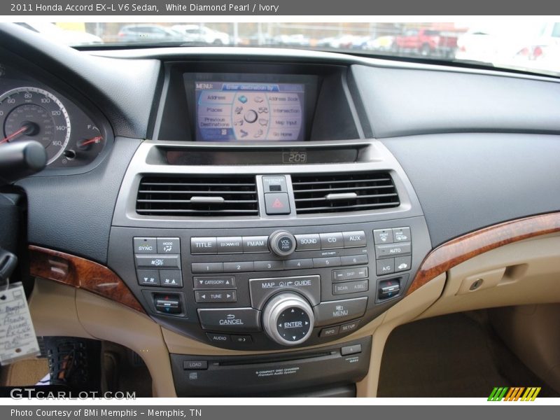 White Diamond Pearl / Ivory 2011 Honda Accord EX-L V6 Sedan