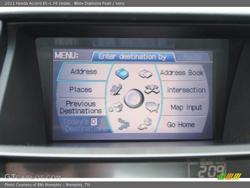 White Diamond Pearl / Ivory 2011 Honda Accord EX-L V6 Sedan