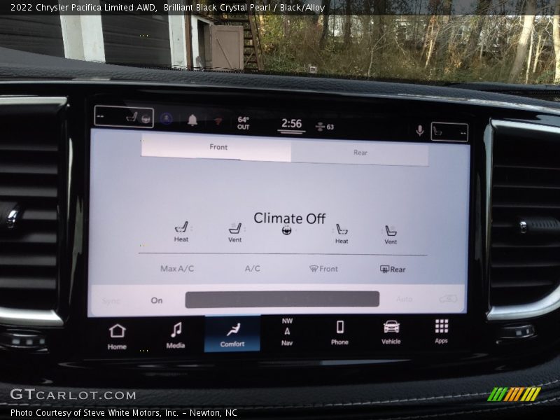 Brilliant Black Crystal Pearl / Black/Alloy 2022 Chrysler Pacifica Limited AWD