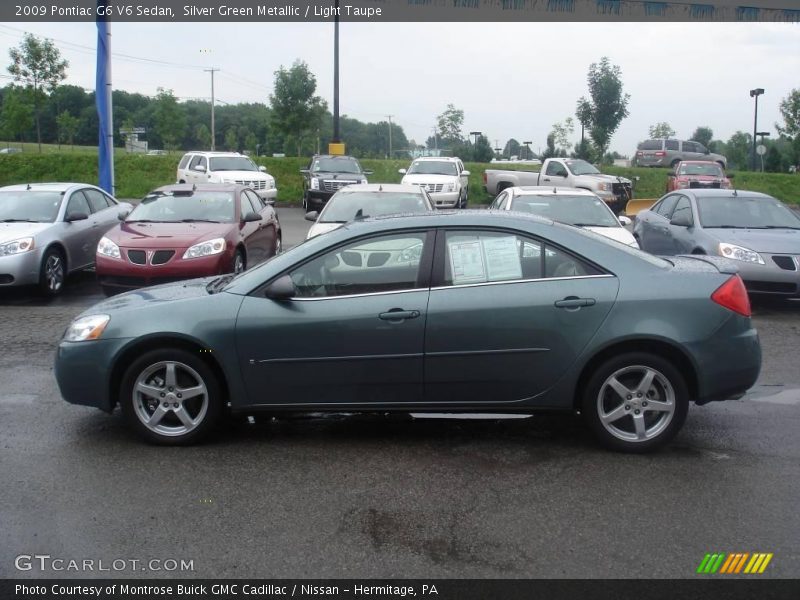 Silver Green Metallic / Light Taupe 2009 Pontiac G6 V6 Sedan
