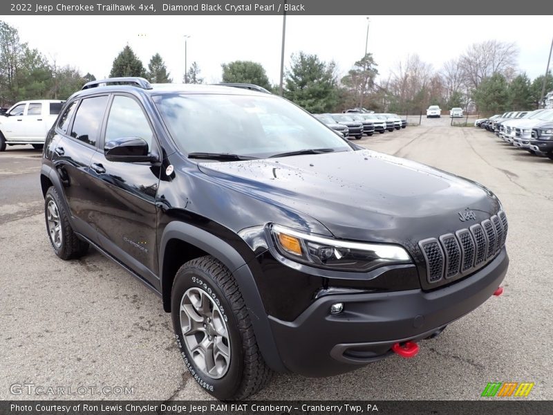 Diamond Black Crystal Pearl / Black 2022 Jeep Cherokee Trailhawk 4x4