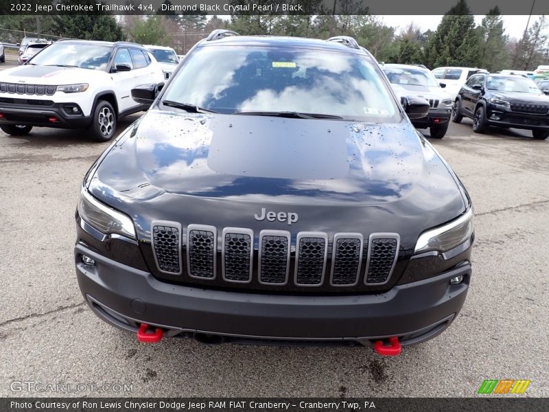 Diamond Black Crystal Pearl / Black 2022 Jeep Cherokee Trailhawk 4x4