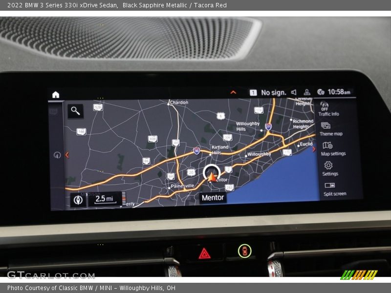 Black Sapphire Metallic / Tacora Red 2022 BMW 3 Series 330i xDrive Sedan