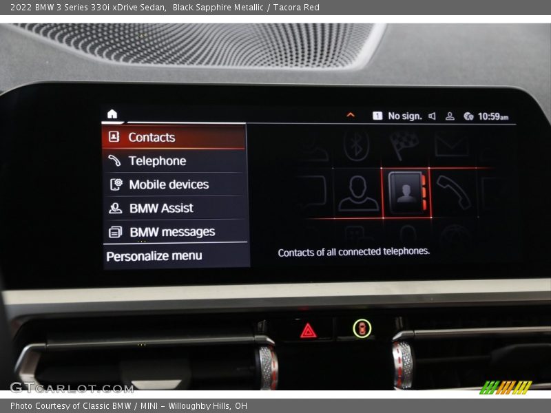 Black Sapphire Metallic / Tacora Red 2022 BMW 3 Series 330i xDrive Sedan