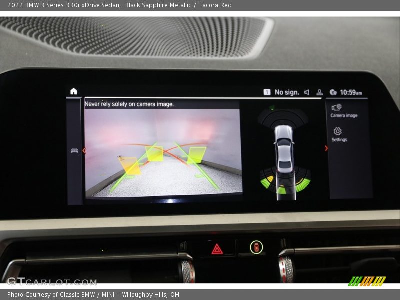 Black Sapphire Metallic / Tacora Red 2022 BMW 3 Series 330i xDrive Sedan
