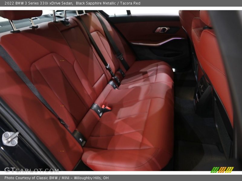 Black Sapphire Metallic / Tacora Red 2022 BMW 3 Series 330i xDrive Sedan