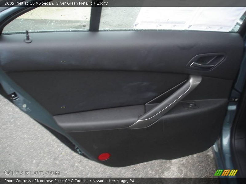 Silver Green Metallic / Ebony 2009 Pontiac G6 V6 Sedan