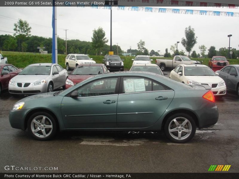 Silver Green Metallic / Ebony 2009 Pontiac G6 V6 Sedan