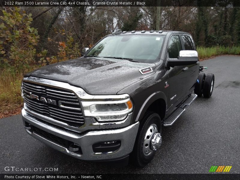 Granite Crystal Metallic / Black 2022 Ram 3500 Laramie Crew Cab 4x4 Chassis