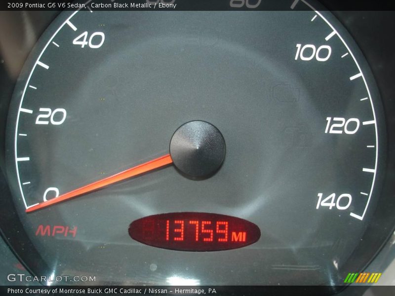 Carbon Black Metallic / Ebony 2009 Pontiac G6 V6 Sedan