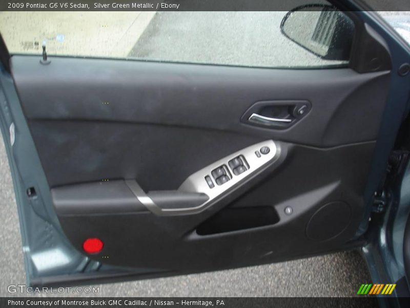 Silver Green Metallic / Ebony 2009 Pontiac G6 V6 Sedan