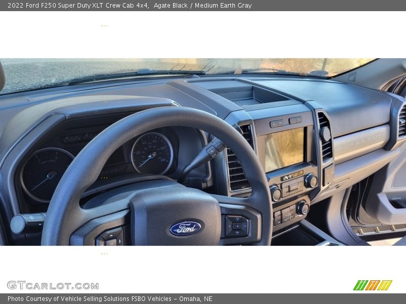 Agate Black / Medium Earth Gray 2022 Ford F250 Super Duty XLT Crew Cab 4x4