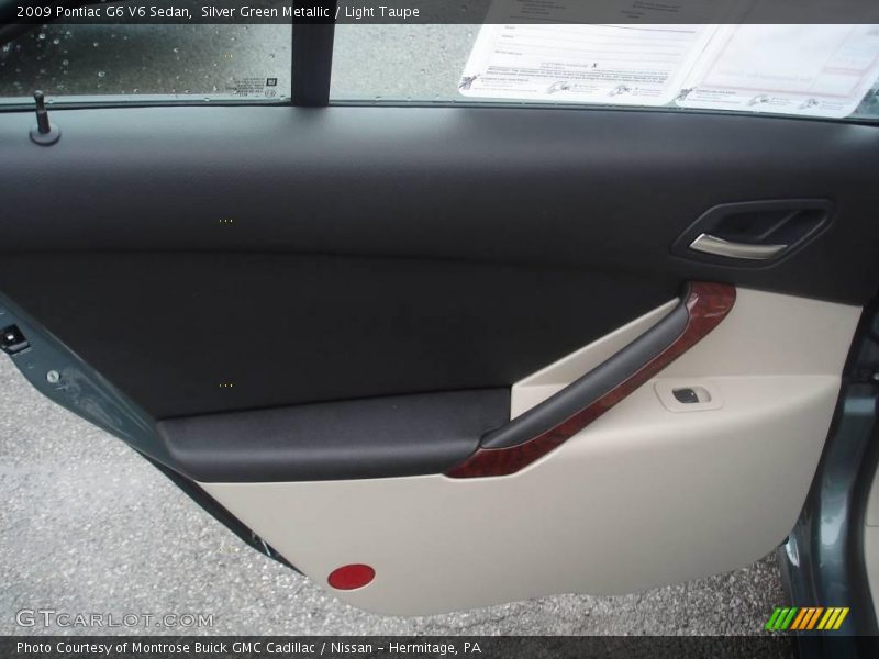 Silver Green Metallic / Light Taupe 2009 Pontiac G6 V6 Sedan