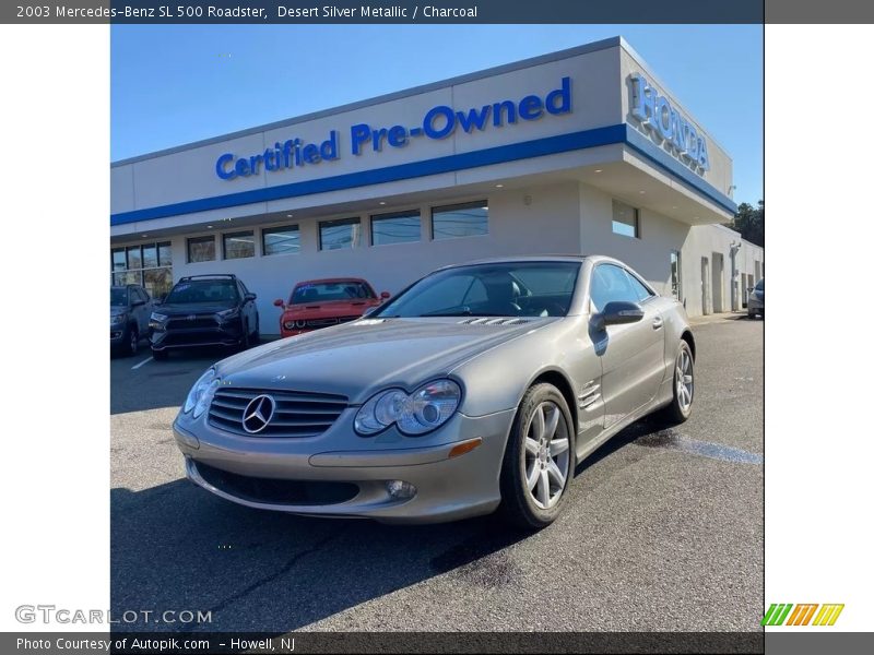 Desert Silver Metallic / Charcoal 2003 Mercedes-Benz SL 500 Roadster