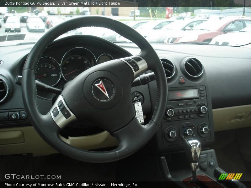Silver Green Metallic / Light Taupe 2009 Pontiac G6 V6 Sedan