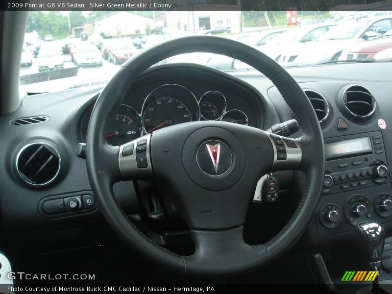 Silver Green Metallic / Ebony 2009 Pontiac G6 V6 Sedan