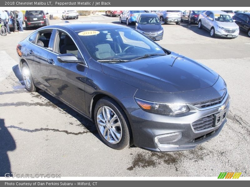Pepperdust Metallic / Jet Black 2018 Chevrolet Malibu LT
