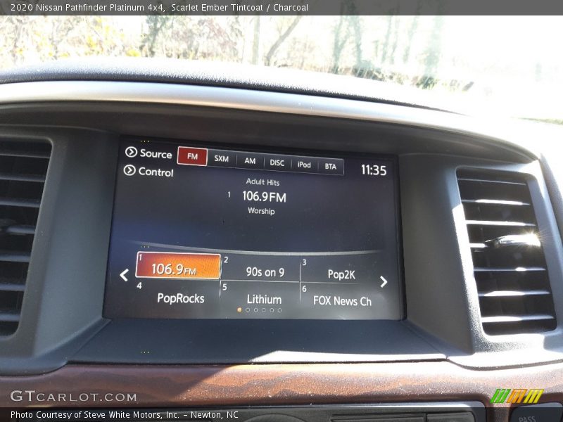 Controls of 2020 Pathfinder Platinum 4x4