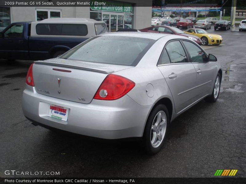 Quicksilver Metallic / Ebony 2009 Pontiac G6 V6 Sedan