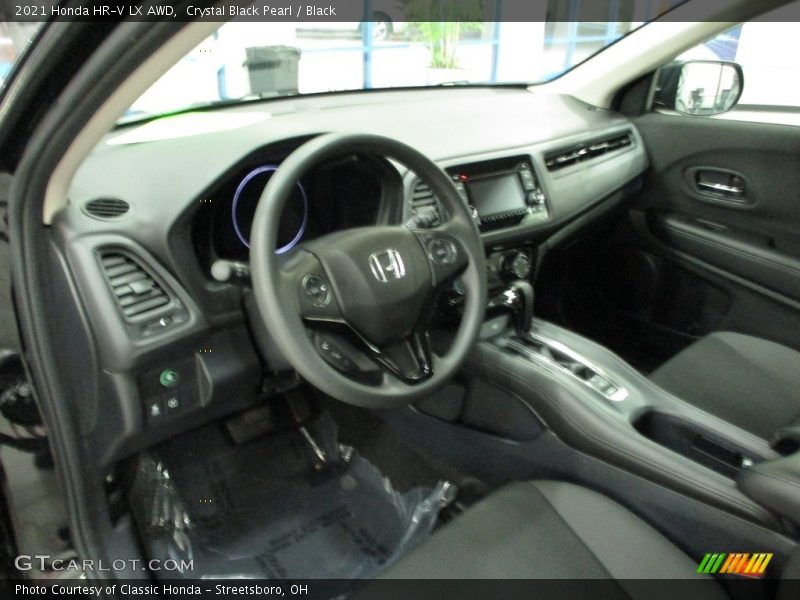 Crystal Black Pearl / Black 2021 Honda HR-V LX AWD