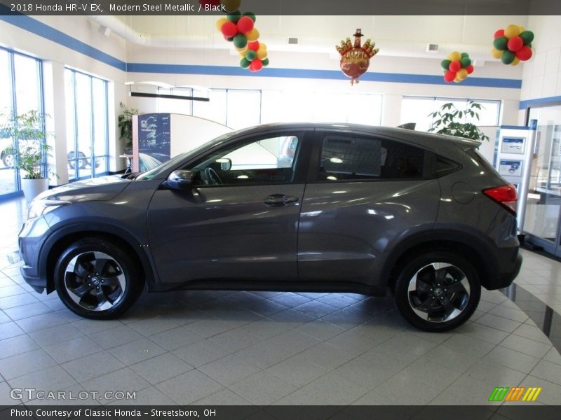 Modern Steel Metallic / Black 2018 Honda HR-V EX
