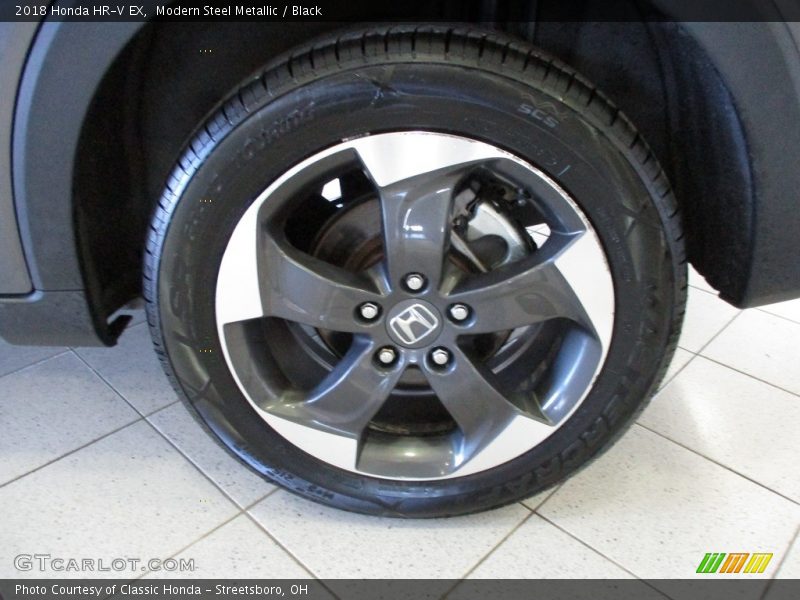 Modern Steel Metallic / Black 2018 Honda HR-V EX