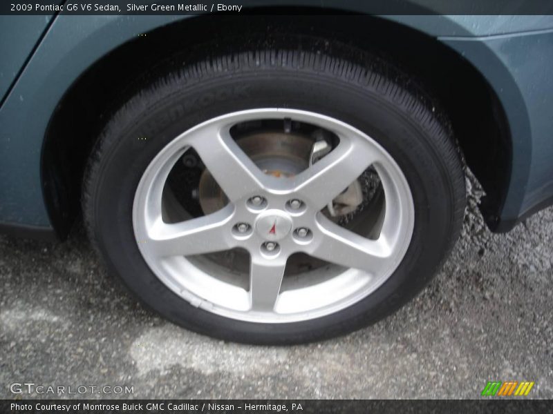 Silver Green Metallic / Ebony 2009 Pontiac G6 V6 Sedan