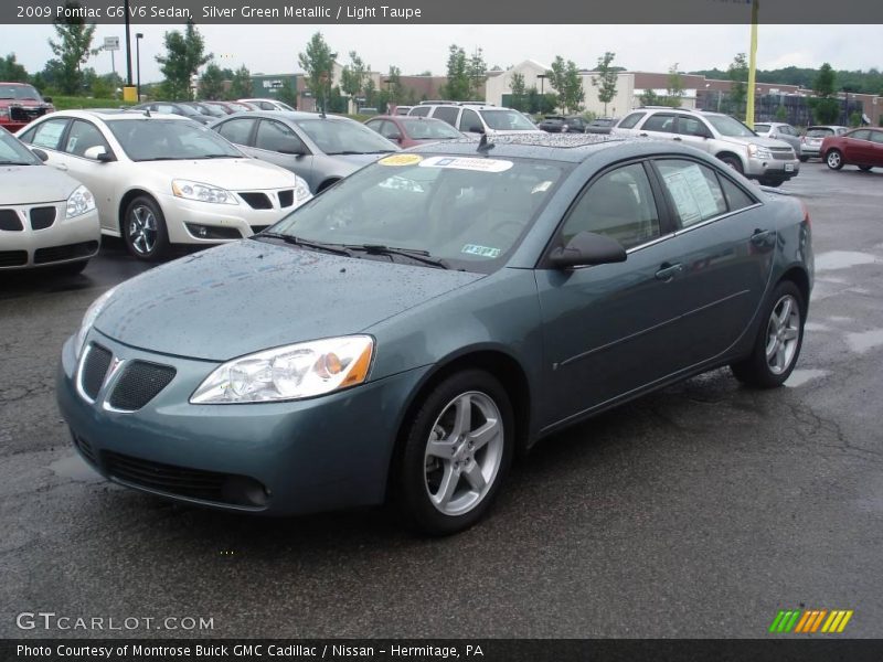 Silver Green Metallic / Light Taupe 2009 Pontiac G6 V6 Sedan