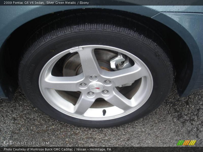 Silver Green Metallic / Ebony 2009 Pontiac G6 V6 Sedan