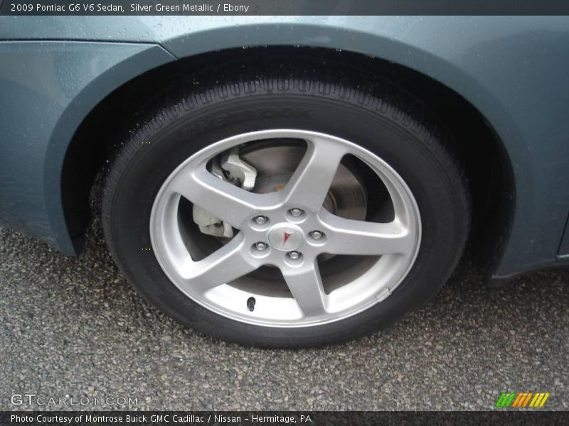 Silver Green Metallic / Ebony 2009 Pontiac G6 V6 Sedan