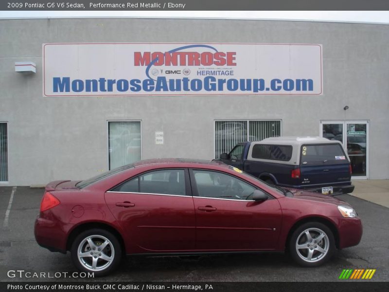 Performance Red Metallic / Ebony 2009 Pontiac G6 V6 Sedan