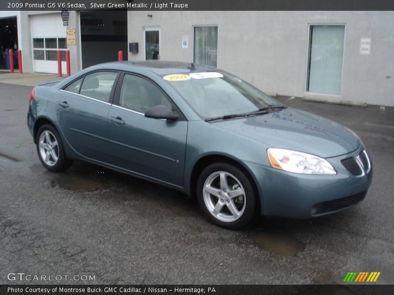 Silver Green Metallic / Light Taupe 2009 Pontiac G6 V6 Sedan