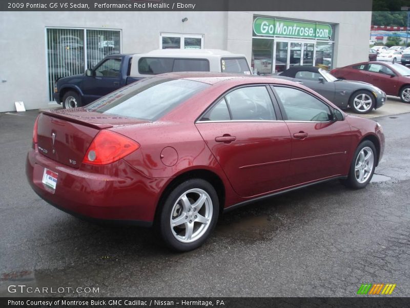 Performance Red Metallic / Ebony 2009 Pontiac G6 V6 Sedan