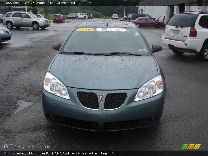 Silver Green Metallic / Ebony 2009 Pontiac G6 V6 Sedan