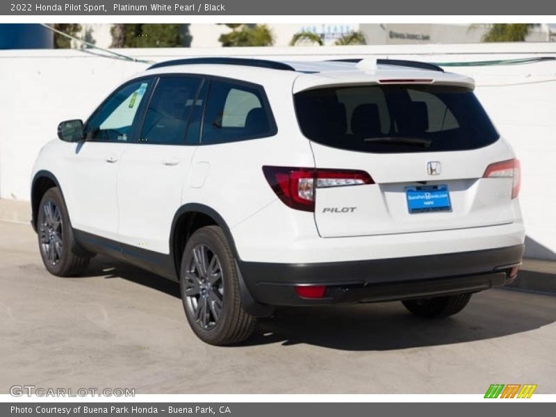 Platinum White Pearl / Black 2022 Honda Pilot Sport