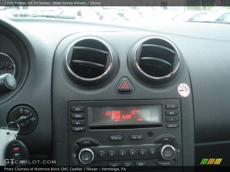 Silver Green Metallic / Ebony 2009 Pontiac G6 V6 Sedan
