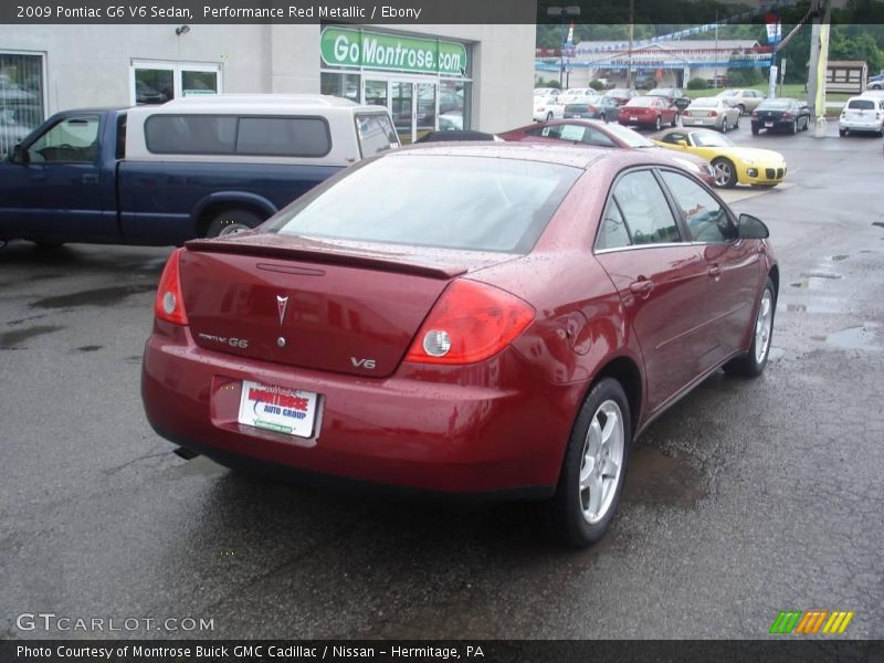Performance Red Metallic / Ebony 2009 Pontiac G6 V6 Sedan