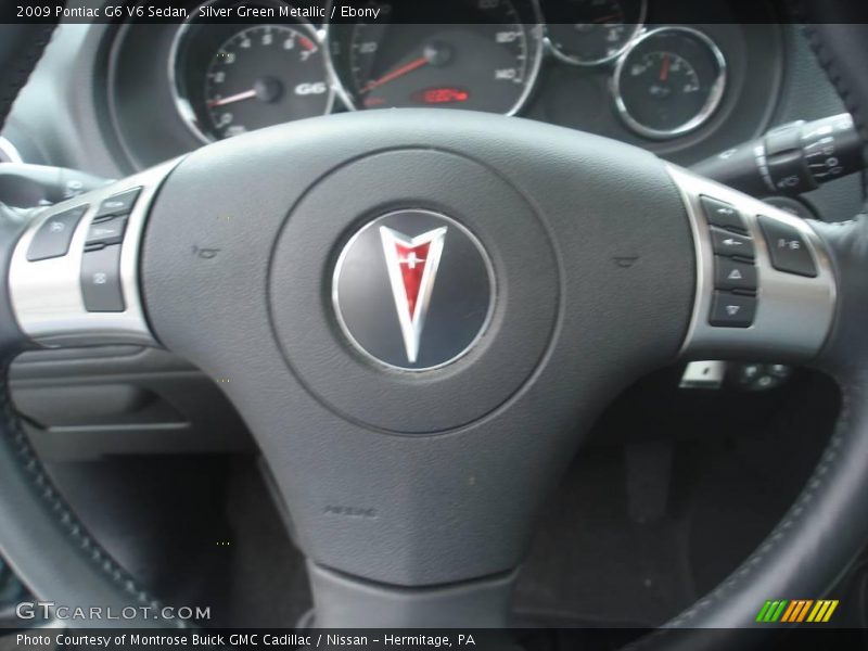 Silver Green Metallic / Ebony 2009 Pontiac G6 V6 Sedan