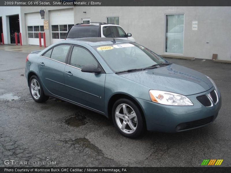 Silver Green Metallic / Ebony 2009 Pontiac G6 V6 Sedan