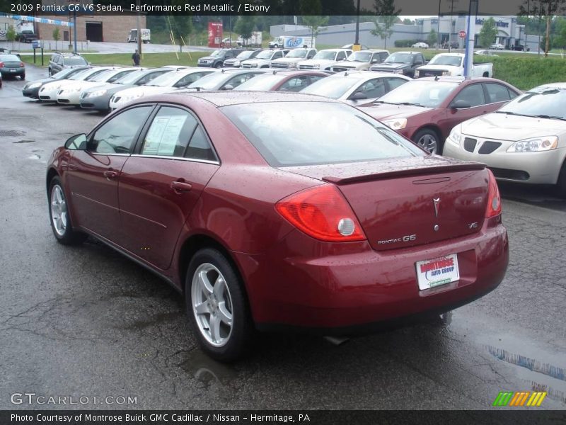 Performance Red Metallic / Ebony 2009 Pontiac G6 V6 Sedan