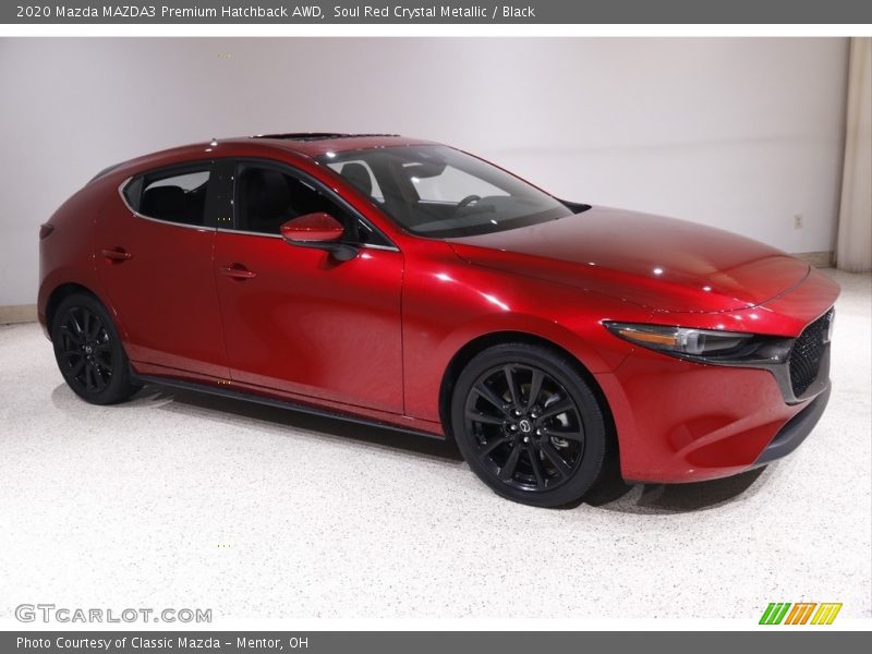 Soul Red Crystal Metallic / Black 2020 Mazda MAZDA3 Premium Hatchback AWD