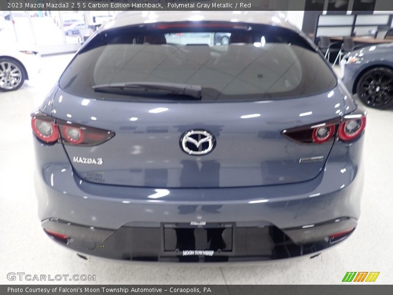 Polymetal Gray Metallic / Red 2023 Mazda Mazda3 2.5 S Carbon Edition Hatchback